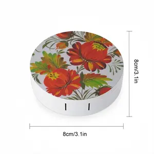 Orange Flower Contact Lens Case