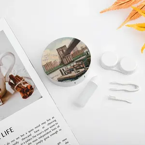 Brooklyn Bridge In Oil Contact Lens Case