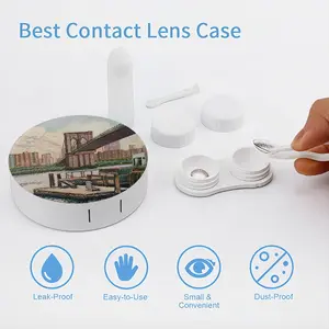 Brooklyn Bridge In Oil Contact Lens Case