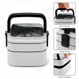 Footprinted Double Layer Bento Box