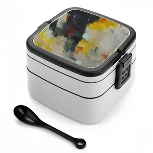 Yellow Reflect Double Layer Bento Box