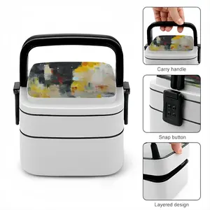 Yellow Reflect Double Layer Bento Box