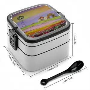 Windmill Double Layer Bento Box