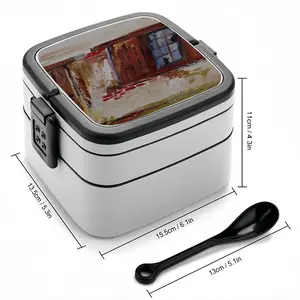 Old Cottage Double Layer Bento Box