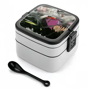 Black Rose Double Layer Bento Box