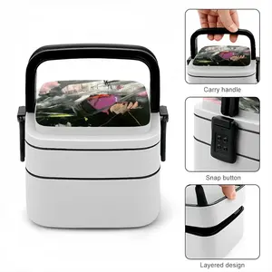 Black Rose Double Layer Bento Box