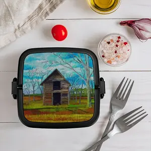 Barn By The Side Of The Road Double Layer Bento Box