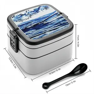 Abstraction Vibration Ii Double Layer Bento Box