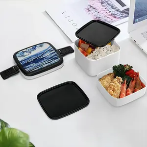 Abstraction Vibration Ii Double Layer Bento Box