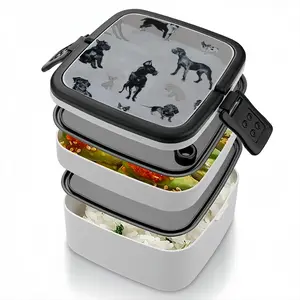 Dog Breeds Double Layer Bento Box