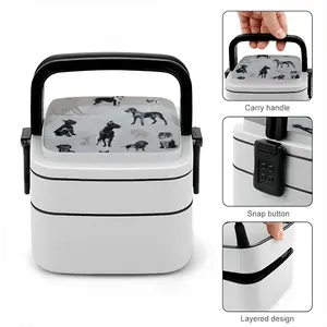 Dog Breeds Double Layer Bento Box