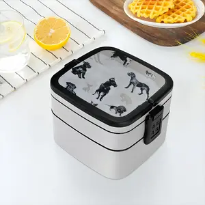 Dog Breeds Double Layer Bento Box