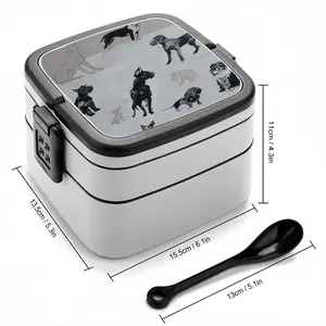 Dog Breeds Double Layer Bento Box