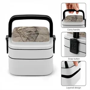 Pope Francis Portrait Double Layer Bento Box