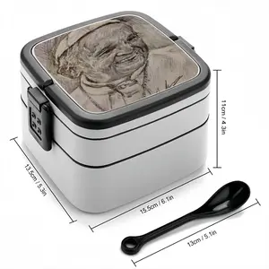 Pope Francis Portrait Double Layer Bento Box