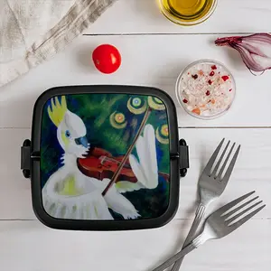 Cockatoo Plays Violin Double Layer Bento Box