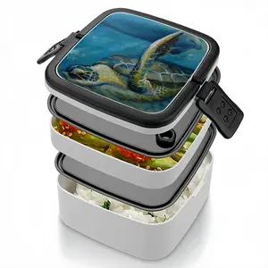 Caribbean Turtle 4 Double Layer Bento Box