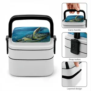 Caribbean Turtle 4 Double Layer Bento Box