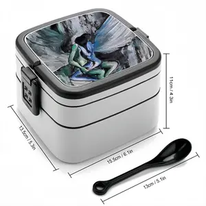 An Angel’S Embrace Double Layer Bento Box