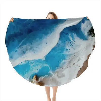 Bahia Dorada Flannel Blanket (Round)