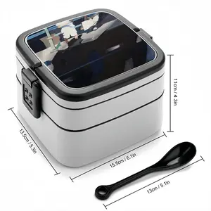 Black Double Layer Bento Box