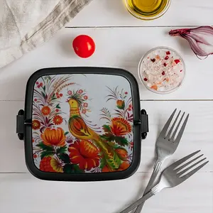 Brown Little Bird Double Layer Bento Box