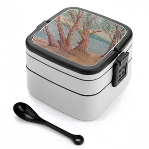 Trees Near A Lake Double Layer Bento Box