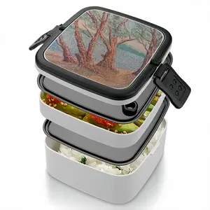 Trees Near A Lake Double Layer Bento Box