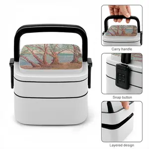 Trees Near A Lake Double Layer Bento Box