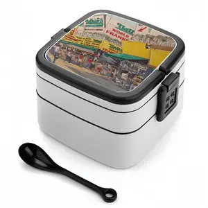 Nathans Of Coney Island New York City Double Layer Bento Box