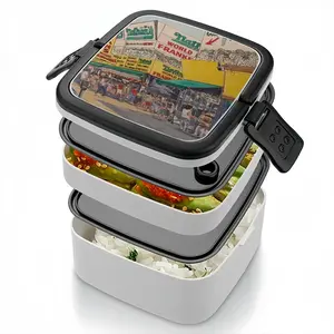 Nathans Of Coney Island New York City Double Layer Bento Box