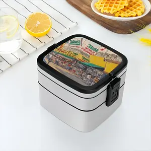 Nathans Of Coney Island New York City Double Layer Bento Box