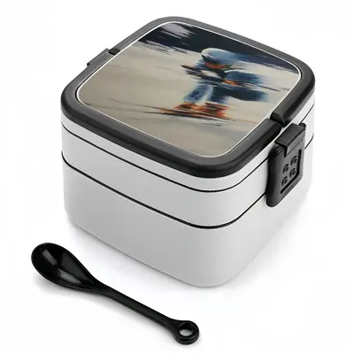 The Skier Double Layer Bento Box