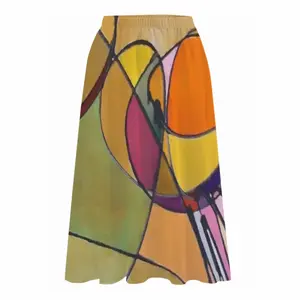 Fake Stained Glass 1 Chiffon Skirt