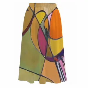 Fake Stained Glass 1 Chiffon Skirt