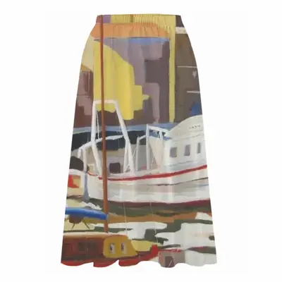 Sète The Navy Chiffon Skirt