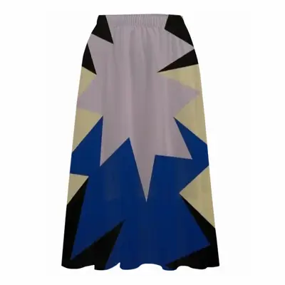 Blue Scarf Chiffon Skirt