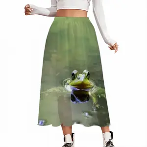 Green Frog - Staring Contest Chiffon Skirt