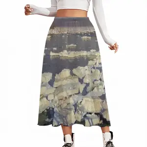 Ice Drift On The Oka Chiffon Skirt