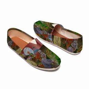 Men Along The Border Of Dream Flat Shoes