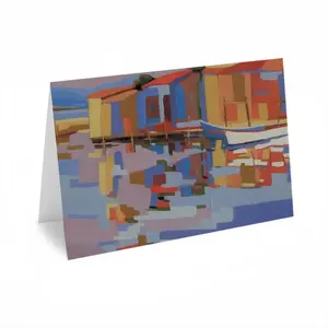 A Small Fishing Harbor In Southern France Greeting Card