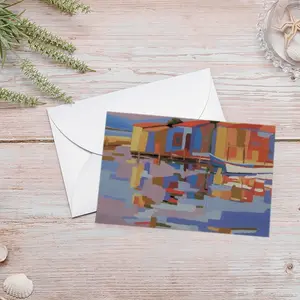 A Small Fishing Harbor In Southern France Greeting Card