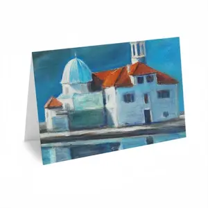 Monastery On The Island Greeting Card