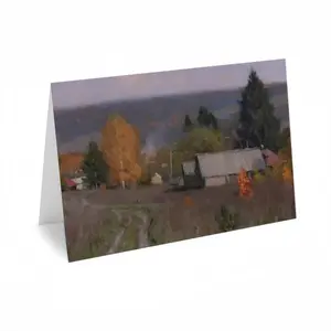 Autumn Village Nikolaevka Greeting Card