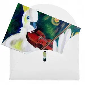 Cockatoo Plays Violin Greeting Card