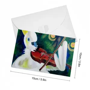 Cockatoo Plays Violin Greeting Card