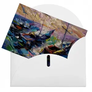 Sailboats At The Sunset Greeting Card