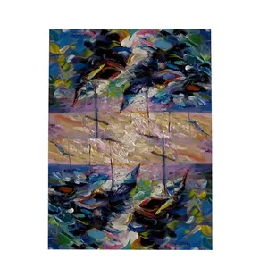 Sailboats At The Sunset Greeting Card