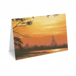 Setting Sun Of Tranquility Greeting Card