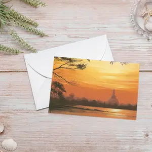 Setting Sun Of Tranquility Greeting Card